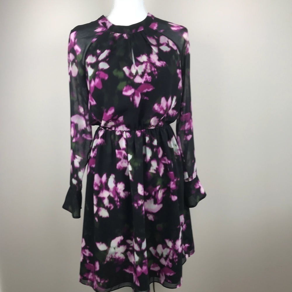 Cynthia Steffe Black & Purple Dress Size 2 NWOT